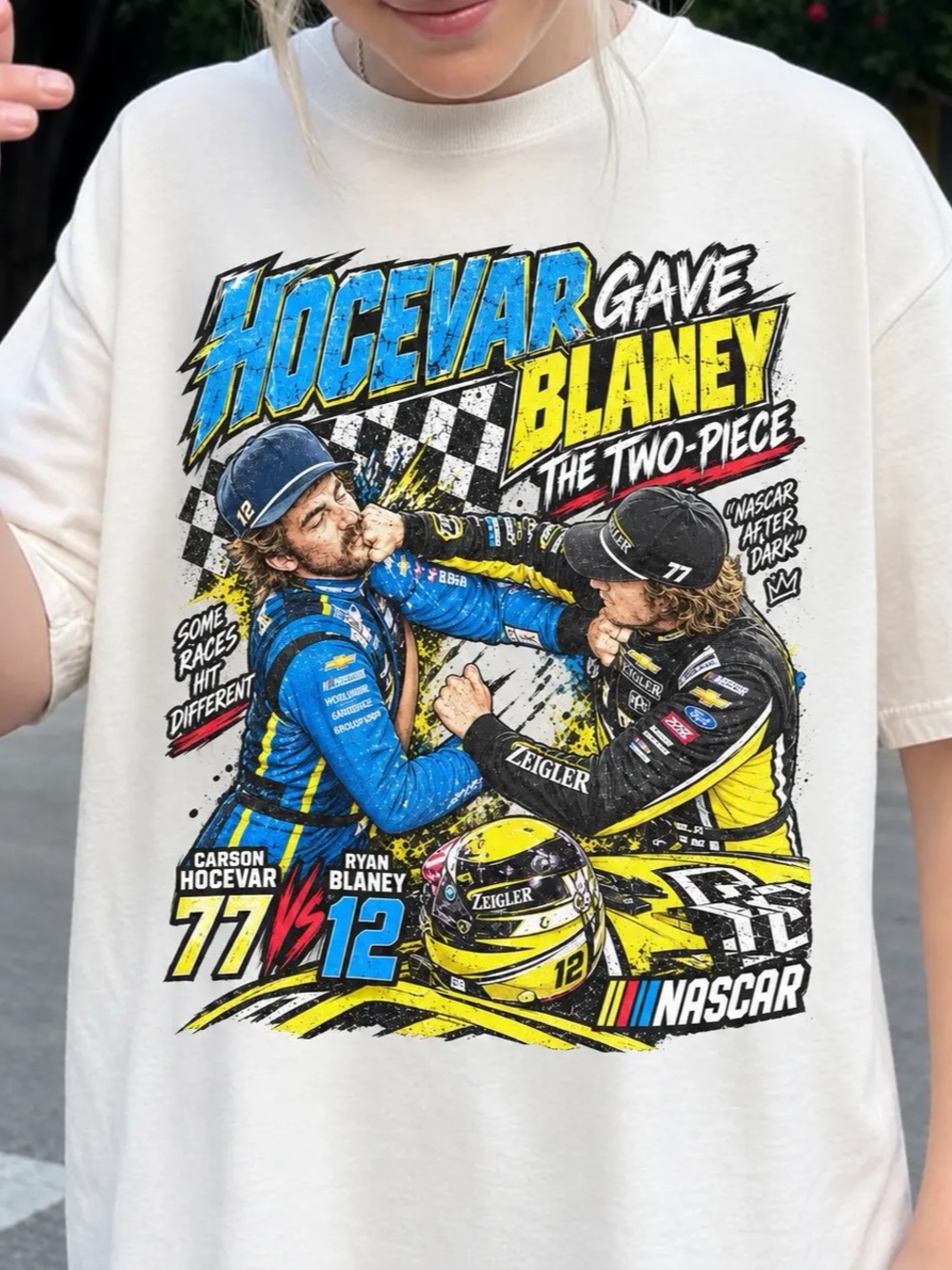 Hocevar Really Gave Blaney The Two Peace T-shirt Carson Hocevar Ryan Blaney Figh